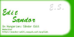 edit sandor business card
