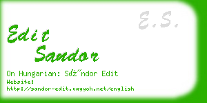 edit sandor business card